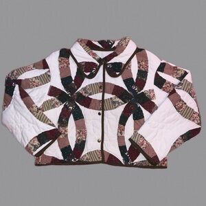 Handmade Patchwork Quilt Coat‎ | Vintage Wedding Ring Design, Large